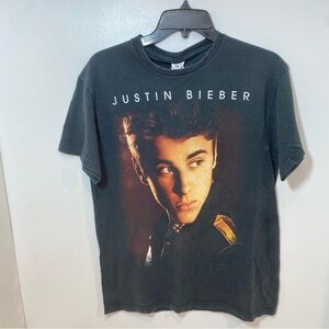 Justin Bieber Black and Gold Graphic Tee